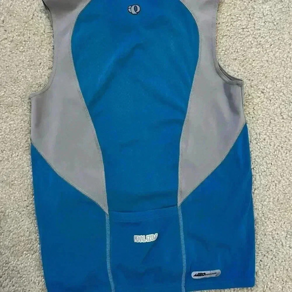 Pearl Izumi Jersey Sleeveless Shirt 1/4 Zip Size Medium Blue Cycling Biking 1803 - Picture 10 of 13